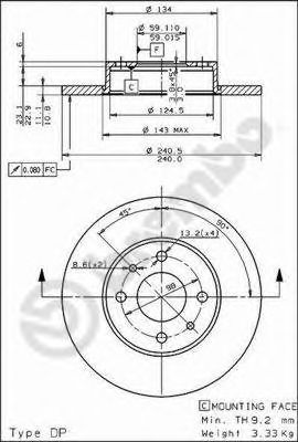 Гальмівний диск BREMBO 08.4917.10