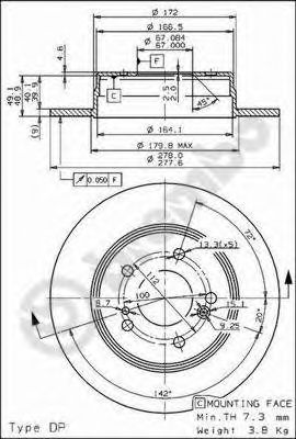 Гальмівний диск BREMBO 08.5178.31