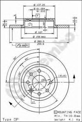 Гальмівний диск BREMBO 08.5186.20