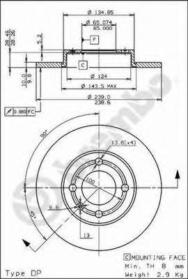Гальмівний диск BREMBO 08.6785.10