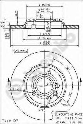 Тормозной диск BREMBO 08.9176.10