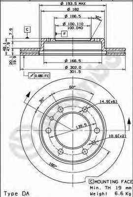 Гальмівний диск BREMBO 09.5679.10