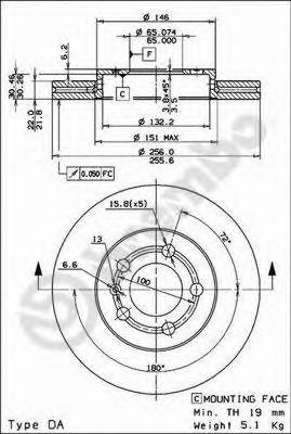 Тормозной диск BREMBO 09.7011.11