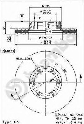 Гальмівний диск BREMBO 09.7118.10