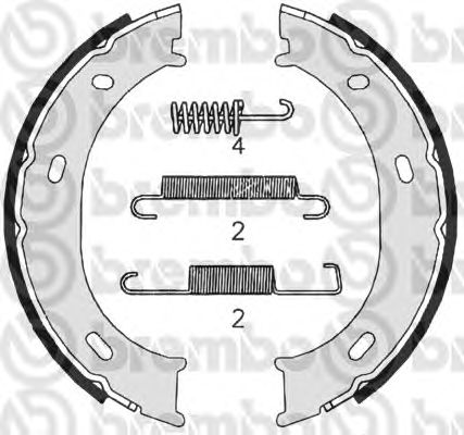 Тормозные колодки ручника BREMBO S 50 510