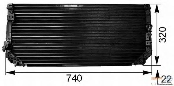 Радиатор кондиционера HELLA 8FC 351 038-521