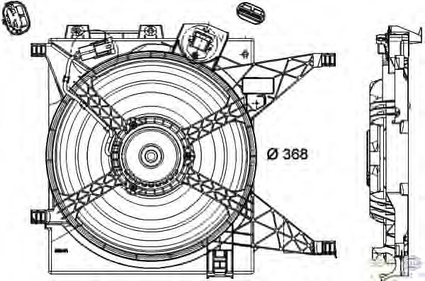 Вентилятор охлаждения HELLA 8EW 351 040-601