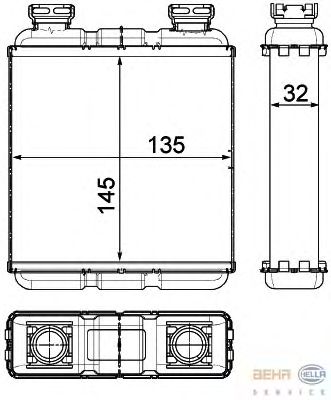 Радіатор опалення HELLA 8FH 351 315-481