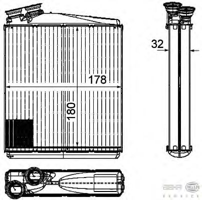 Радиатор отопителя HELLA 8FH 351 315-541
