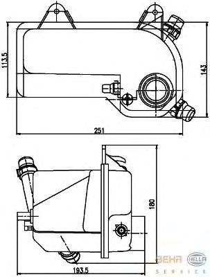 Расширительный бачок HELLA 8MA 376 789-721