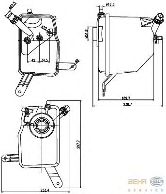 Расширительный бачок HELLA 8MA 376 789-731