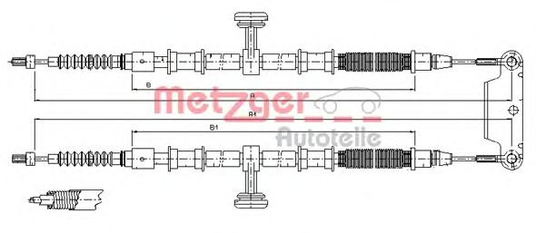 Трос ручника METZGER 11.5944