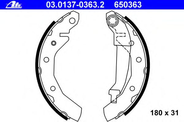 Тормозные колодки ATE 03.0137-0363.2