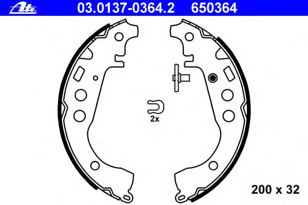 Тормозные колодки ATE 03.0137-0364.2