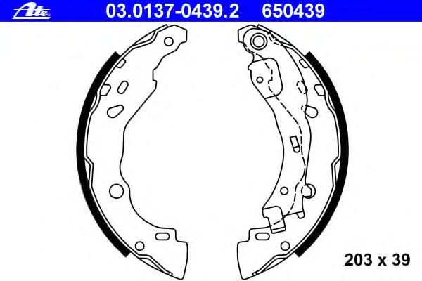 Тормозные колодки ATE 03.0137-0439.2