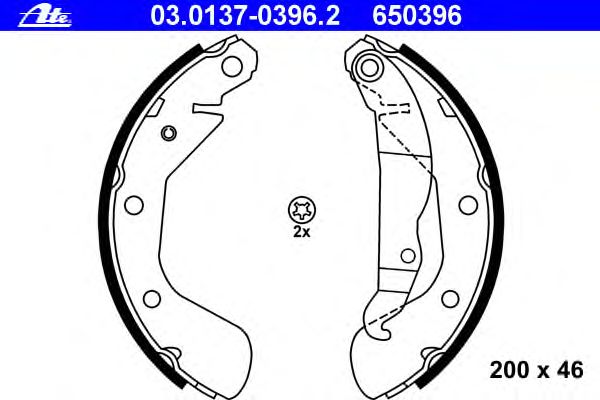 Тормозные колодки ATE 03.0137-0396.2