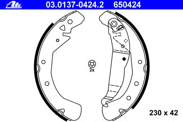 Тормозные колодки ATE 03.0137-0424.2