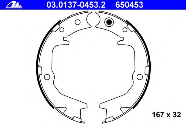 Тормозные колодки ручника ATE 03.0137-0453.2