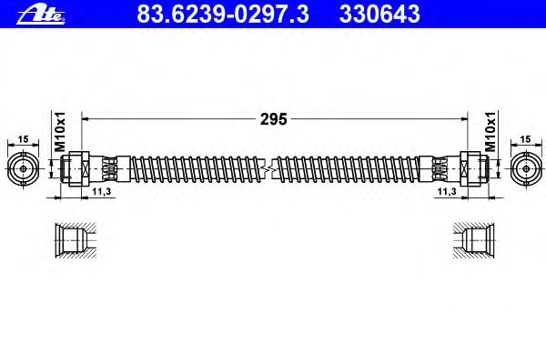 Тормозной шланг ATE 83.6239-0297.3