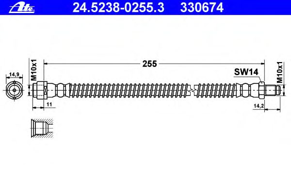 Тормозной шланг ATE 24.5238-0255.3