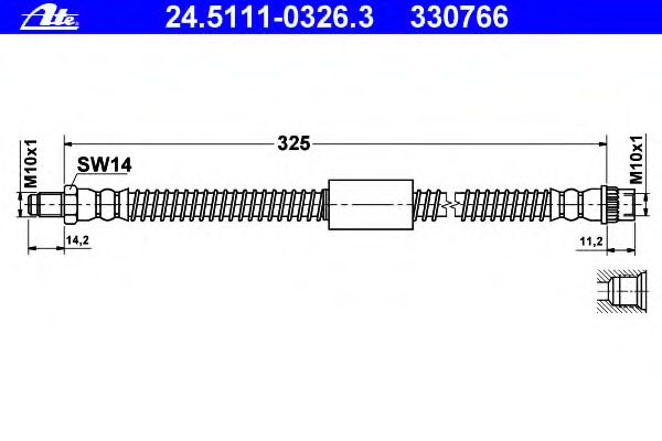 Тормозной шланг ATE 24.5111-0326.3