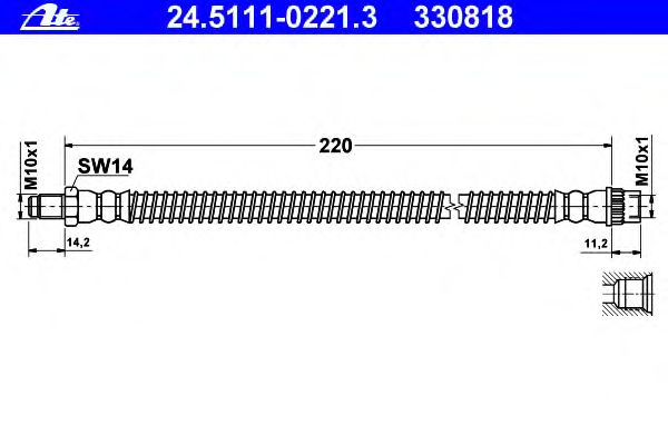 Тормозной шланг ATE 24.5111-0221.3