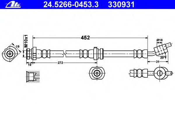 Тормозной шланг ATE 24.5266-0453.3