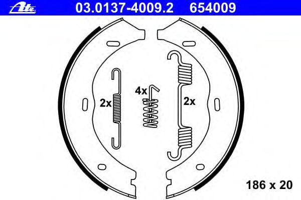 Тормозные колодки ручника ATE 03.0137-4009.2