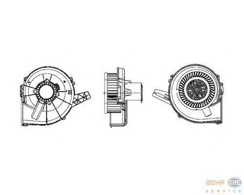 Вентилятор салона BEHR HELLA SERVICE 8EW 009 157-111