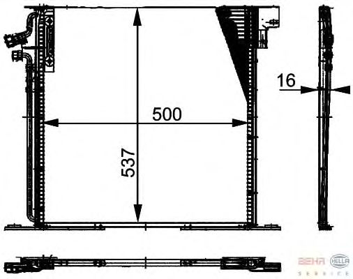 Радиатор кондиционера BEHR HELLA SERVICE 8FC 351 037-341
