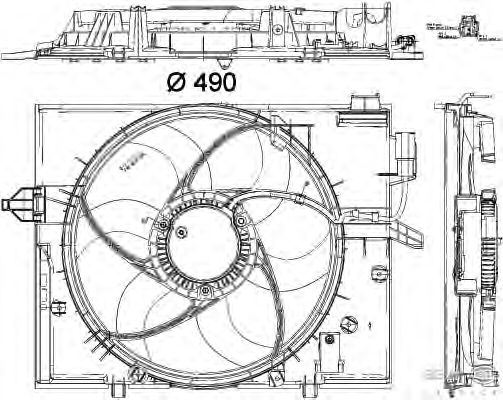 Вентилятор охолодження BEHR HELLA SERVICE 8EW 351 040-431