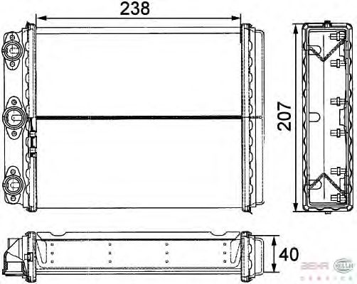 Радіатор опалення BEHR HELLA SERVICE 8FH 351 311-611