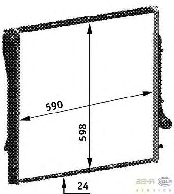 Радиатор, охлаждение двигателя BEHR HELLA SERVICE 8MK 376 718-761
