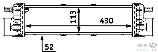 Интеркулер BEHR HELLA SERVICE 8ML 376 723-191