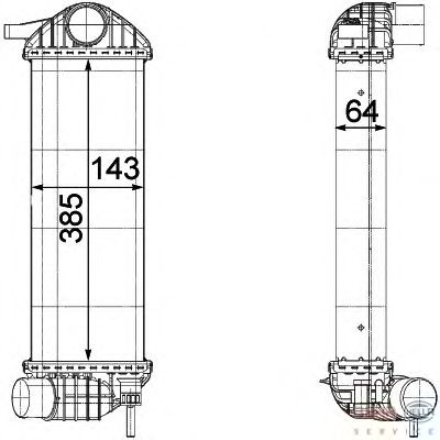 Интеркулер BEHR HELLA SERVICE 8ML 376 755-541