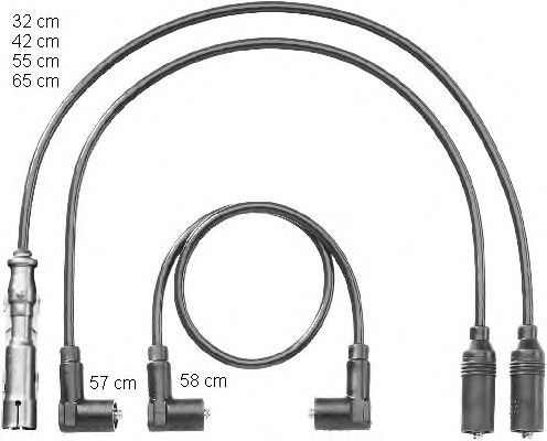 Комплект высоковольтных проводов BERU 0300891180