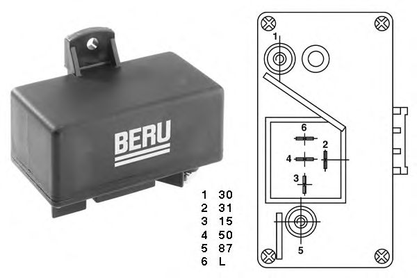 Блок управления накалом свечей BERU 0201010066