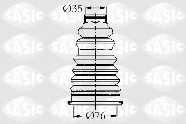 Комплект пыльника ШРУСа SASIC 4003434
