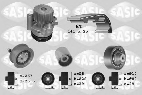 Помпа + комплект ГРМ SASIC 3906001