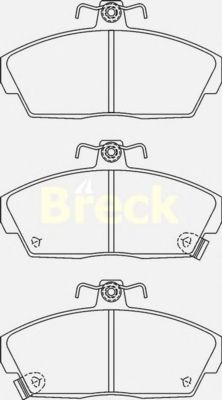 Тормозные колодки BRECK 21515 00 702 10