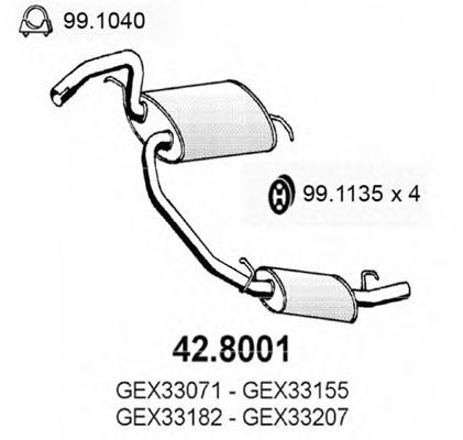 Глушитель ASSO 42.8001