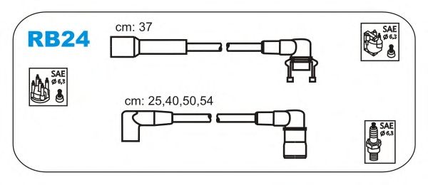 Комплект високовольтних проводів JANMOR RB24
