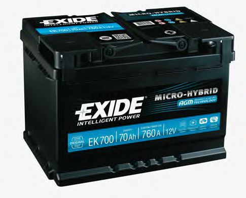 Стартерная аккумуляторная батарея EXIDE EK700