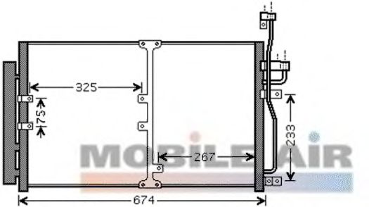 Радиатор кондиционера VAN WEZEL 37005425