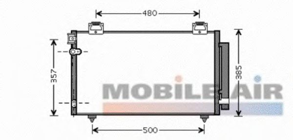 Радиатор кондиционера VAN WEZEL 53005392