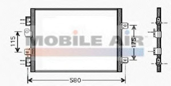 Радіатор кондиціонера VAN WEZEL 43005341