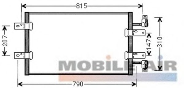 Радіатор кондиціонера VAN WEZEL 43005451