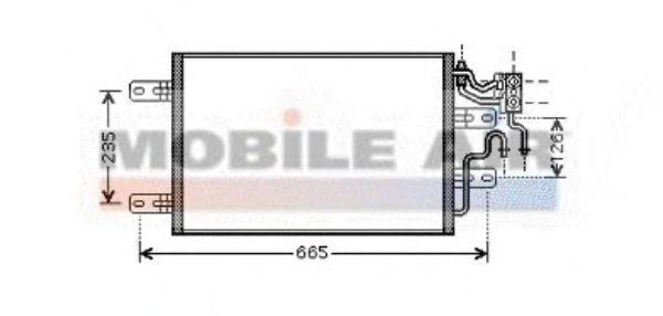 Радиатор кондиционера VAN WEZEL 37005394