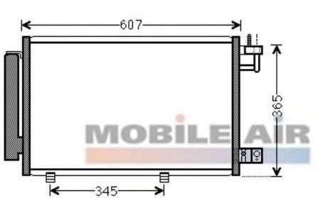 Радиатор кондиционера VAN WEZEL 18005439