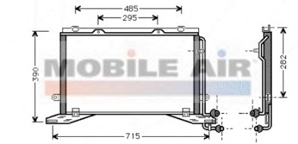Радиатор кондиционера VAN WEZEL 30005268